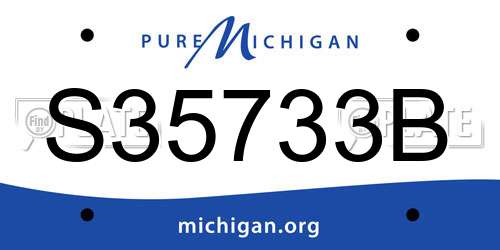 S35733B Michigan License Plate