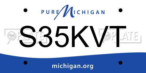 S35KVT Michigan License Plate