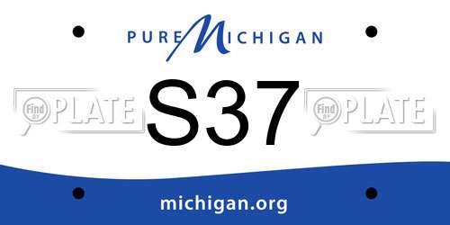 S37 Michigan License Plate