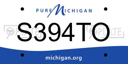 S394TO Michigan License Plate