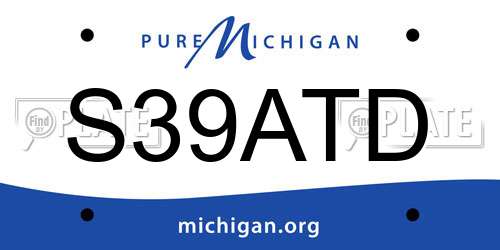 S39ATD Michigan License Plate