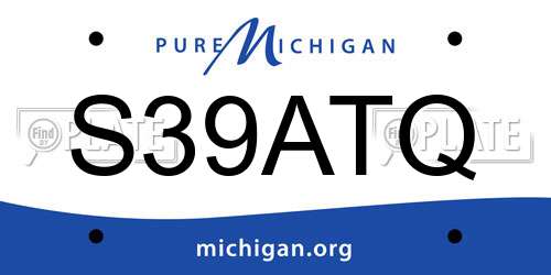 S39ATQ Michigan License Plate