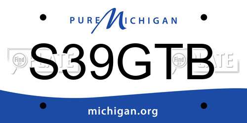 S39GTB Michigan License Plate