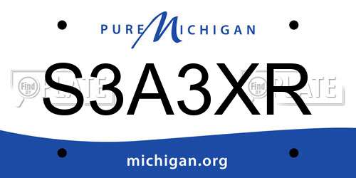 S3A3XR Michigan License Plate