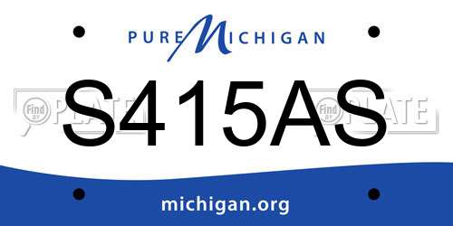 S415AS Michigan License Plate