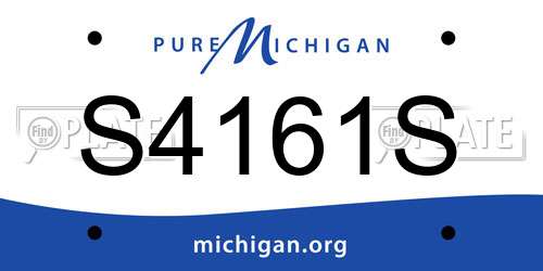 S4161S Michigan License Plate