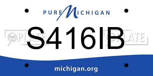 S416IB Michigan License Plate
