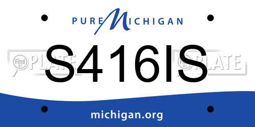 S416IS Michigan License Plate