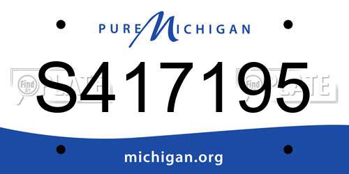 S417195 Michigan License Plate