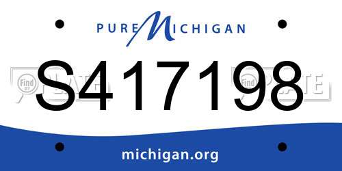 S417198 Michigan License Plate