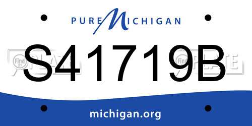 S41719B Michigan License Plate