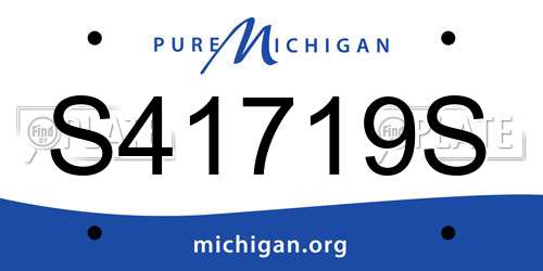 S41719S Michigan License Plate