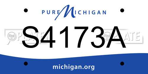 S4173A Michigan License Plate