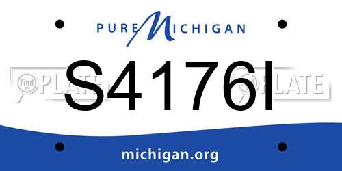 S4176I Michigan License Plate