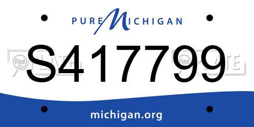 S417799 Michigan License Plate