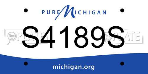 S4189S Michigan License Plate