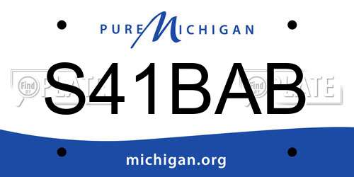 S41BAB Michigan License Plate