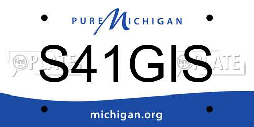S41GIS Michigan License Plate