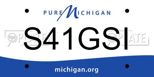 S41GSI Michigan License Plate