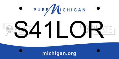 S41LOR Michigan License Plate