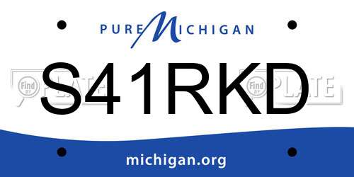 S41RKD Michigan License Plate