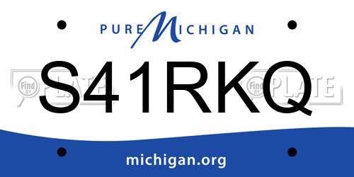 S41RKQ Michigan License Plate