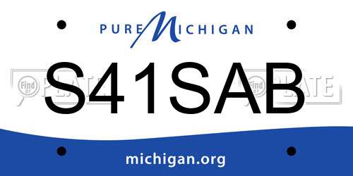 S41SAB Michigan License Plate
