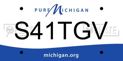 S41TGV Michigan License Plate