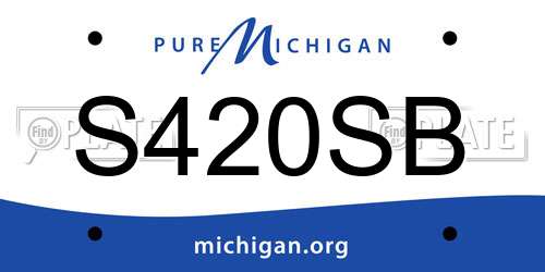 S420SB Michigan License Plate