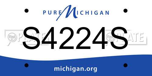 S4224S Michigan License Plate