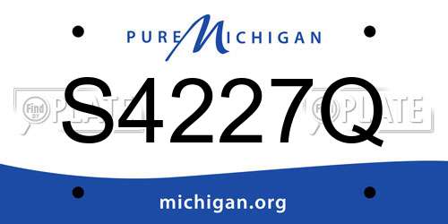 S4227Q Michigan License Plate