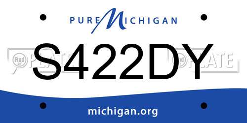 S422DY Michigan License Plate