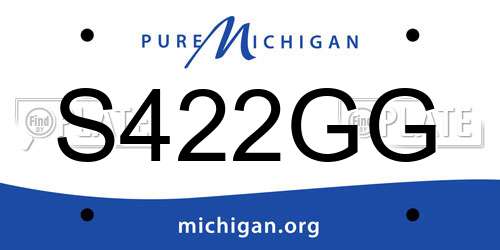 S422GG Michigan License Plate
