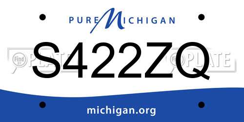 S422ZQ Michigan License Plate