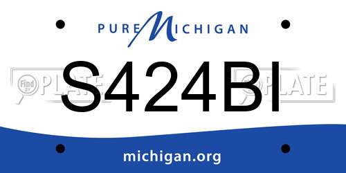 S424BI Michigan License Plate