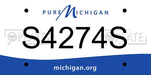 S4274S Michigan License Plate