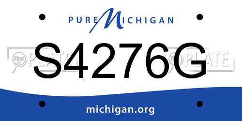 S4276G Michigan License Plate