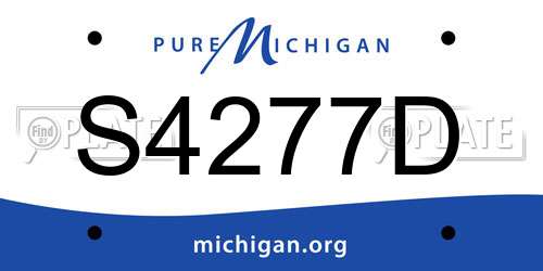 S4277D Michigan License Plate