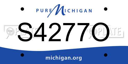S4277O Michigan License Plate
