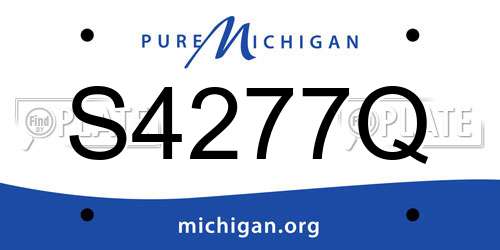 S4277Q Michigan License Plate