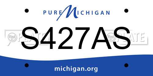 S427AS Michigan License Plate