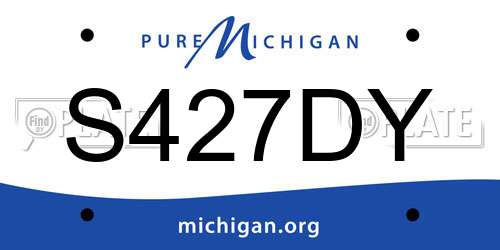 S427DY Michigan License Plate
