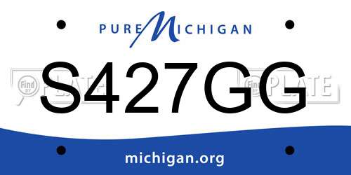 S427GG Michigan License Plate