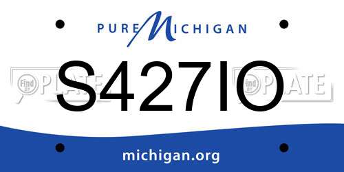 S427IO Michigan License Plate