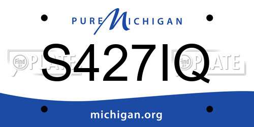 S427IQ Michigan License Plate