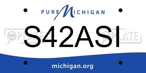 S42ASI Michigan License Plate
