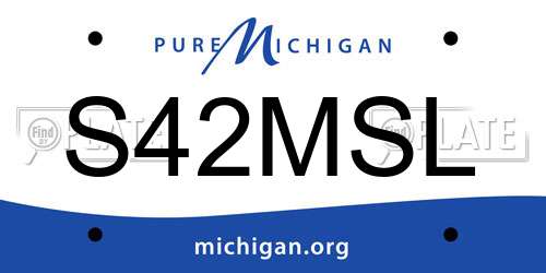 S42MSL Michigan License Plate