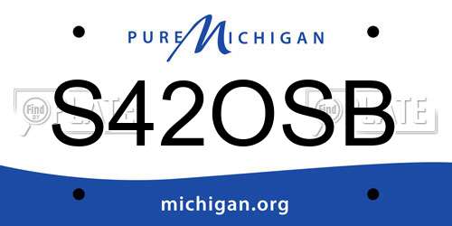S42OSB Michigan License Plate