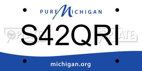 S42QRI Michigan License Plate