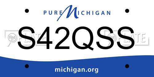 S42QSS Michigan License Plate